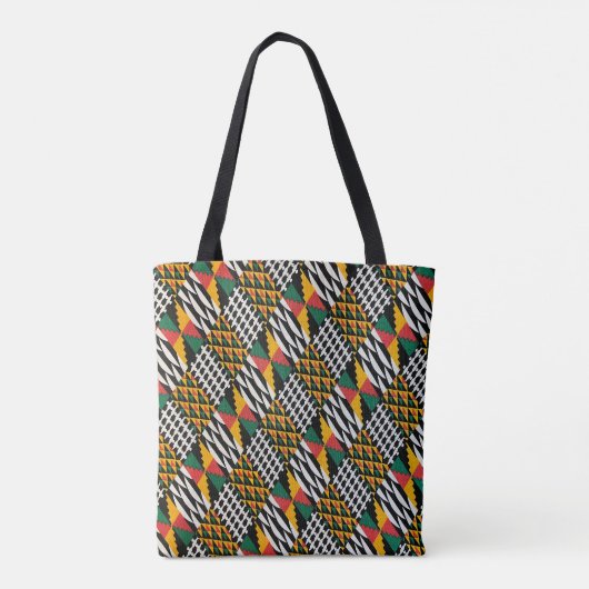 Vibreren Afrikaanse Abstracte kleuren Tote Bag (Achterkant)