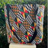 Vibreren Afrikaanse Abstracte kleuren Tote Bag
