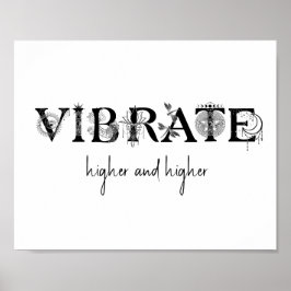 Vibreren hoger en hoger Lotus libel 8x10" Poster