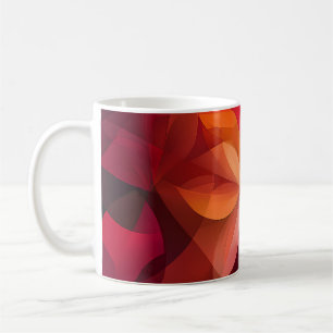 🍁 vibrerende herfstbladeren in rood en oranje koffiemok