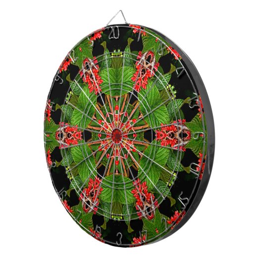 viburnum bessen caleidoscoop dartbord (Voorkant Rechts)