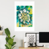 Viburnum Bloemen Poster (Thuiskantoor)