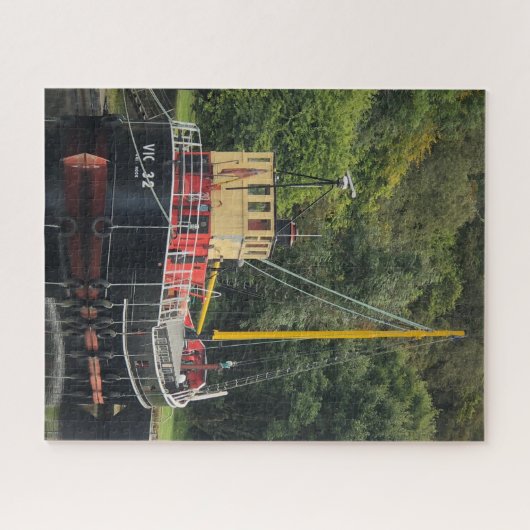 Vic32 Puffer Boat in het Crinan Canal Basin, Schot Legpuzzel (Horizontaal)