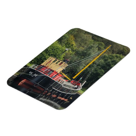 Vic32 Puffer Boat in het Crinan Canal Basin, Schot Magneet (Linkerzijde)