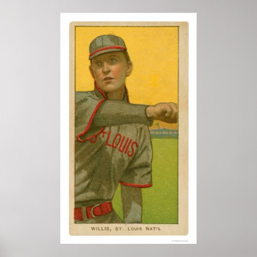 Vic Willis Baseball Kaart 1911 Poster (Voorkant)