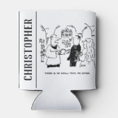 Vicar & Bridegroom tijdens huwelijksceremonie Blikjeskoeler (Achterkant)