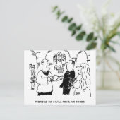 Vicar & Bridegroom tijdens huwelijksceremonie Briefkaart (Staand voorkant)