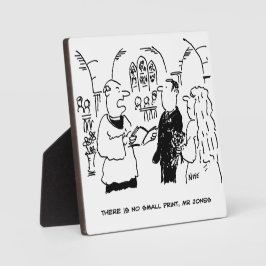 Vicar & Bridegroom tijdens huwelijksceremonie Fotoplaat