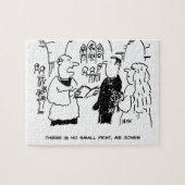 Vicar & Bridegroom tijdens huwelijksceremonie Legpuzzel (Horizontaal)