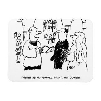 Vicar & Bridegroom tijdens huwelijksceremonie Magneet