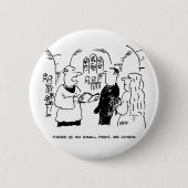 Vicar & Bridegroom tijdens huwelijksceremonie Ronde Button 5,7 Cm (Voorkant)
