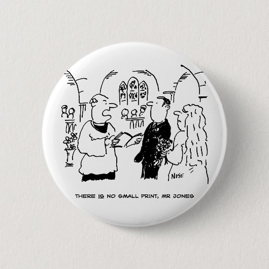 Vicar & Bridegroom tijdens huwelijksceremonie Ronde Button 5,7 Cm (Voorkant)