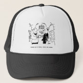 Vicar & Bridegroom tijdens huwelijksceremonie Trucker Pet (Voorkant)