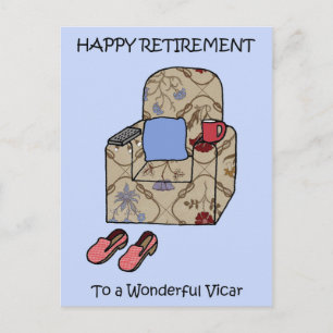Vicar Happy Retirement Briefkaart