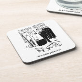 Vicar heeft een Cassock Fitting Church Cartoon Bier Onderzetter (Linkerzijde)