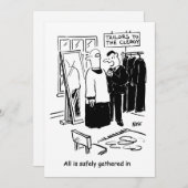 Vicar heeft een Cassock Fitting Church Cartoon Feestdagenkaart (Voorkant / Achterkant)