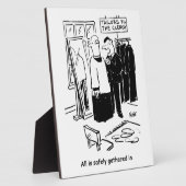 Vicar heeft een Cassock Fitting Church Cartoon Fotoplaat (Zijkant)