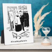 Vicar heeft een Cassock Fitting Church Cartoon Fotoplaat (Zijkant)