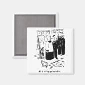 Vicar heeft een Cassock Fitting Church Cartoon Magneet (Voorkant / Achterkant)