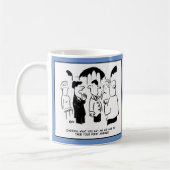 Vicar moet eerst antwoorden. koffiemok (Links)