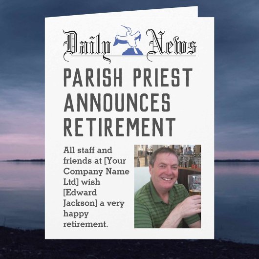 Vicar Parish Priest Retirement Kaart om te persona