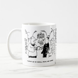 Vicar zegt dat er geen Cartoon voor kleine afdrukk Koffiemok