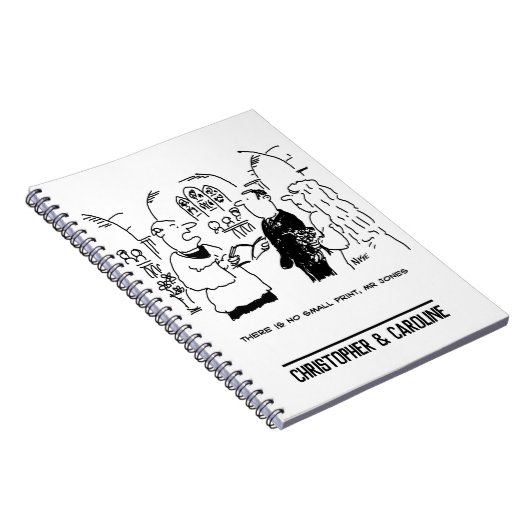 Vicar zegt dat er geen Cartoon voor kleine afdrukk Notitieboek (Rechterzijde)