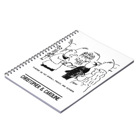 Vicar zegt dat er geen Cartoon voor kleine afdrukk Notitieboek (Linkerzijde)