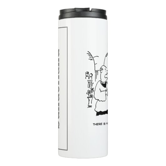 Vicar zegt dat er geen kleine Cartoon thermisch af Thermosbeker (Achterkant)