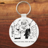 Vicar zegt dat er geen kleine lettertjes zijn. Fun Sleutelhanger (Voorkant)
