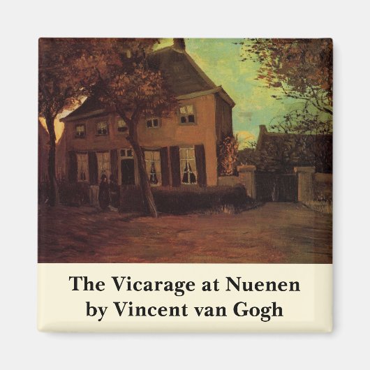 Vicarage in Nuenen door Vincent van Gogh Magneet (Voorkant)
