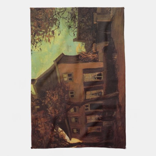 Vicarage in Nuenen door Vincent van Gogh Theedoek (Verticaal)