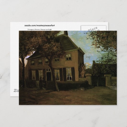 Vicarage te Nuenen (F182) Van Gogh Fine Art Briefkaart (Voorkant / Achterkant)