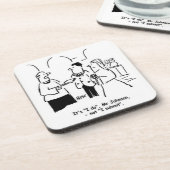 Vicaris corrigeert bruidegom's huwelijksgeloften.  bier onderzetter (Linkerzijde)