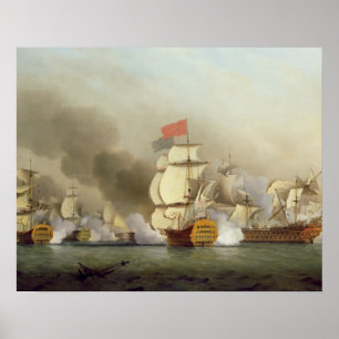 Vice-admiraal Sir George Anson's Victor (1697-1762 Poster