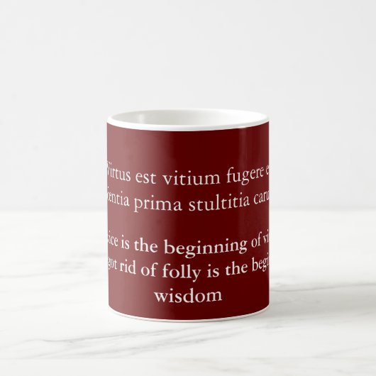 Vice en deugd, Horace quote Koffiemok (Center)