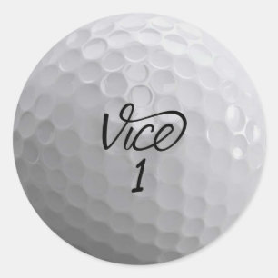 Vice Golf Ball Ronde Sticker