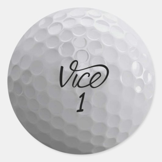 Vice Golf Ball Ronde Sticker (Voorkant)