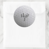 Vice Golf Ball Ronde Sticker (Tas)