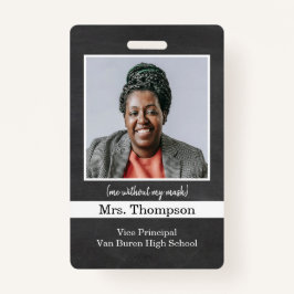 Vice-hoofdfoto-ID-badge voor terug naar school Badge