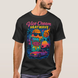 Vice ijs hittegolf retro miami ijs Florida T-shirt