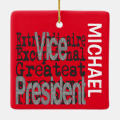 Vice President Extraordinaire CUSTOM Keramisch Ornament (Achterkant)