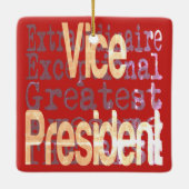 Vice President Extraordinaire Keramisch Ornament (Achterkant)