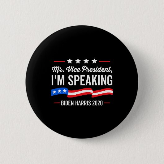 Vice-President Ik spreek Debat 2020 Ronde Button 5,7 Cm (Voorkant)