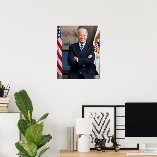  vice-President Joe Biden Portrait Poster (Thuiskantoor)