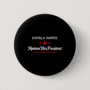 Vice President Kamala Harris Feminist Herstory Zij Ronde Button 5,7 Cm