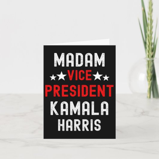 Vice-President Kamala Harris Feminist Shirt. Herst Kaart (Voorkant)