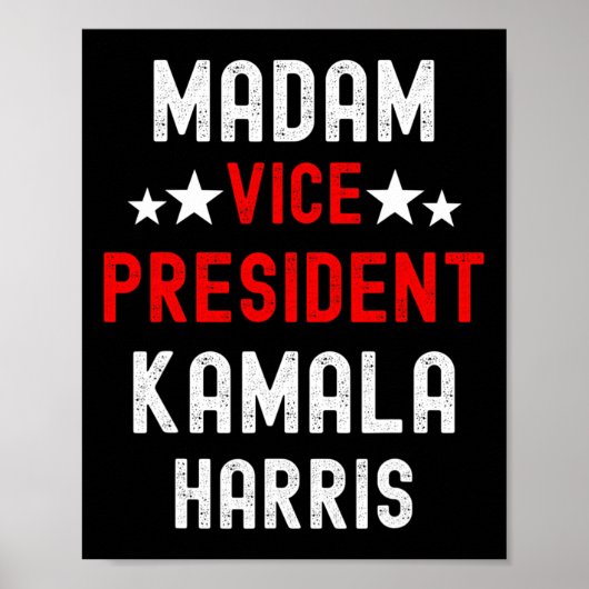 Vice-President Kamala Harris Feminist Shirt. Herst Poster (Voorkant)