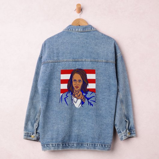 Vice-president Kamala Harris Flag Denim Jacket (Hangar)