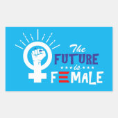 Vice-President Kamala Harris Future is Vrouw Rechthoekige Sticker (Voorkant)